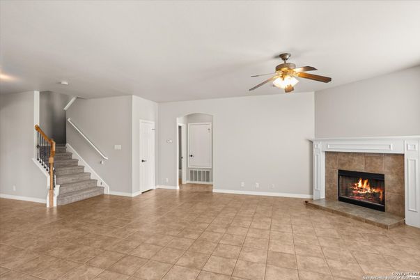 Empty room, Fireplace, Interior