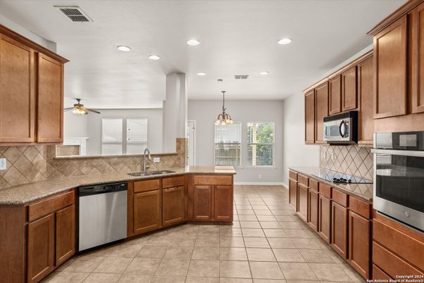 Interior, Kitchen, Pendant Lights, Recessed Lighting, Stainless Steel Appliances