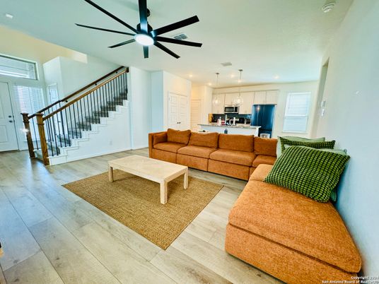 Interior, Kitchen, Living room, Pendant Lights, Recessed Lighting, Stainless Steel Appliances, Wood Texture Flooring