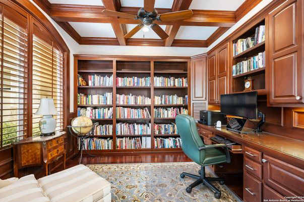 Home Office, Interior, Wooden Beams, Wood Texture Flooring