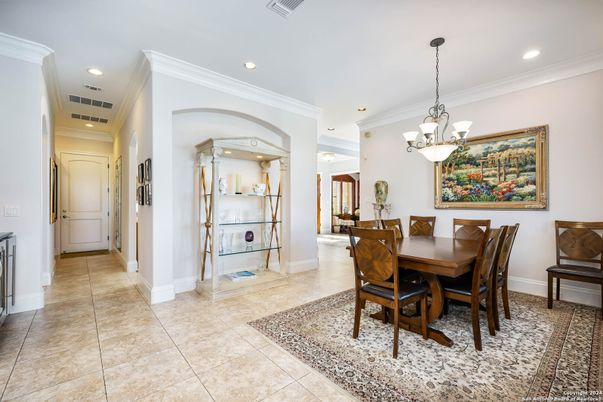 Chandelier, Dining room, Interior, Recessed Lighting