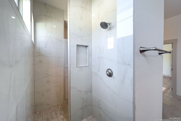Bathroom, Glass Shower, Interior, Marble Walls