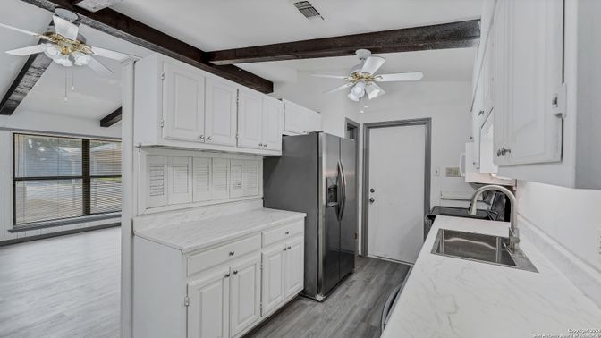 Interior, Kitchen, Wooden Beams, Wood Texture Flooring