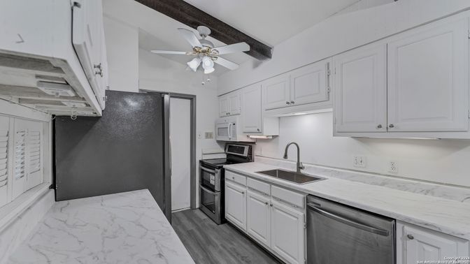 Interior, Kitchen, Marble, Wood Texture Flooring