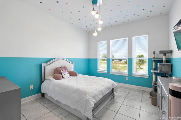 Bedroom, Interior, Marble, Pendant Lights