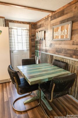 Dining room, Interior, Wood Texture Flooring, Wooden Walls