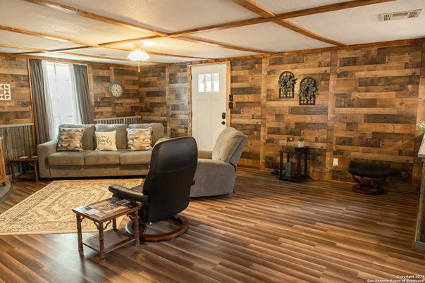 Interior, Living room, Stone Walls, Wood Texture Flooring, Wooden Walls