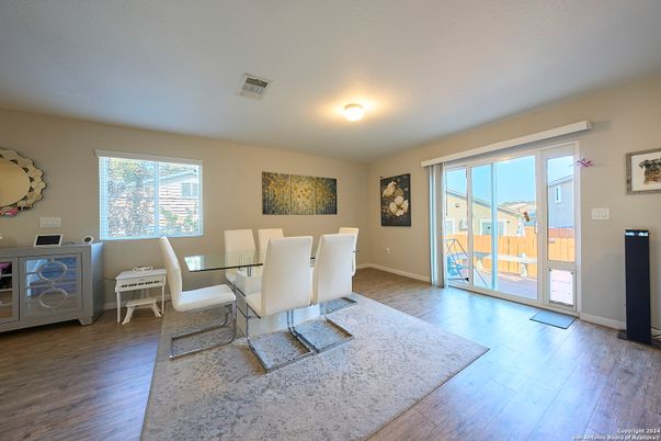 Dining room, Interior, Wood Texture Flooring