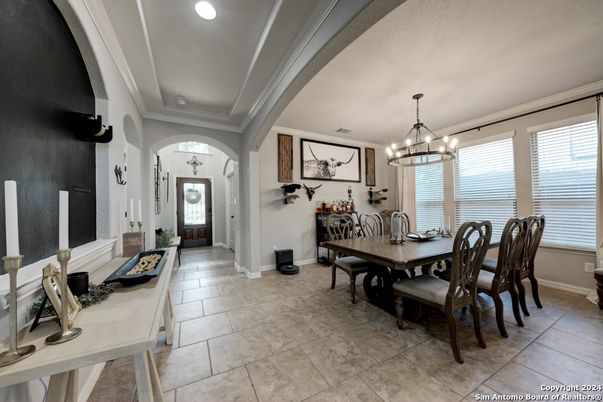 Chandelier, Dining room, Interior, Recessed Lighting