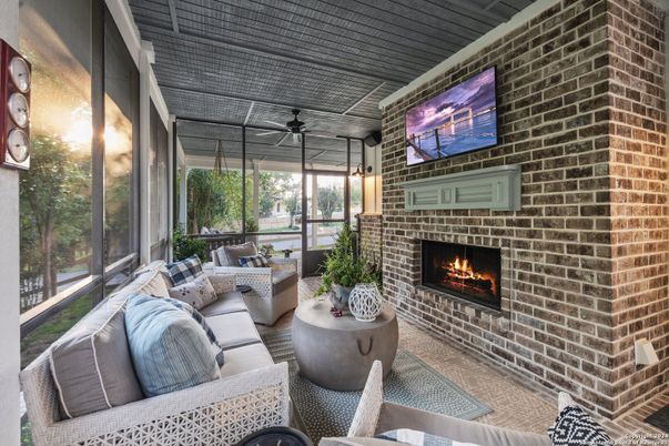 Fireplace, Interior, Living room, Stone Walls