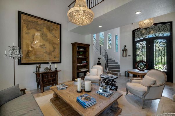Chandelier, Interior, Living room, Recessed Lighting