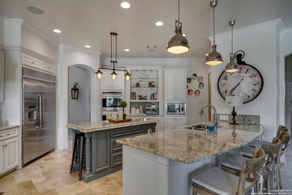 Interior, Kitchen, Pendant Lights, Recessed Lighting, Stainless Steel Appliances