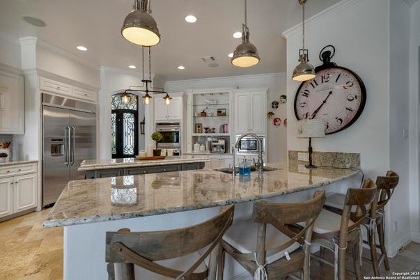 Interior, Kitchen, Pendant Lights, Recessed Lighting, Stainless Steel Appliances