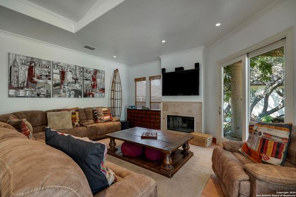 Fireplace, Interior, Living room, Recessed Lighting