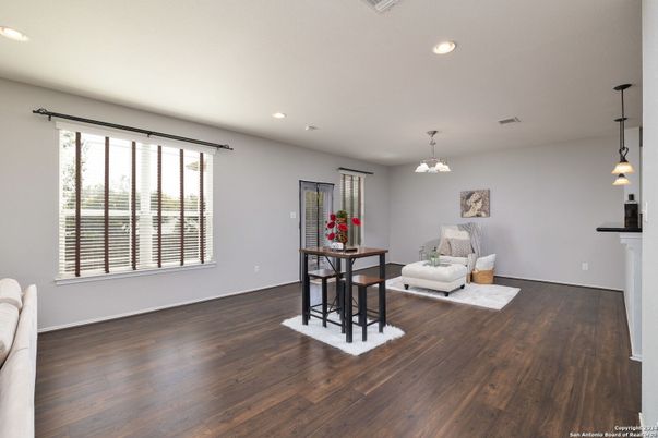 Interior, Pendant Lights, Recessed Lighting, Wood Texture Flooring
