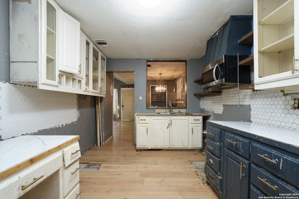 Interior, Kitchen, Wood Texture Flooring