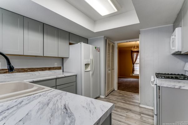 Interior, Kitchen, Wood Texture Flooring