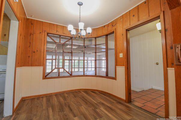 Chandelier, Interior, Wood Texture Flooring, Wooden Walls