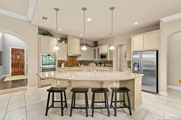 Interior, Kitchen, Pendant Lights, Recessed Lighting, Stainless Steel Appliances