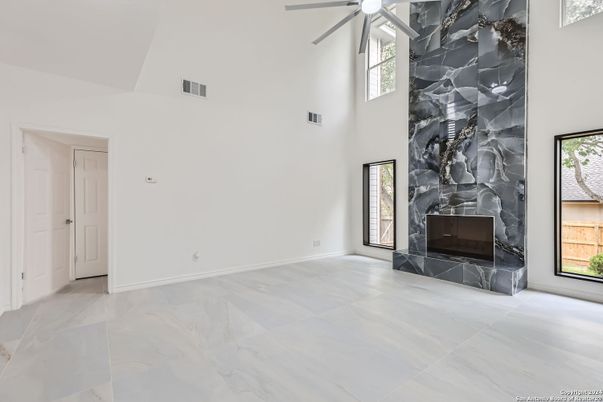 Empty room, Fireplace, Interior, Marble