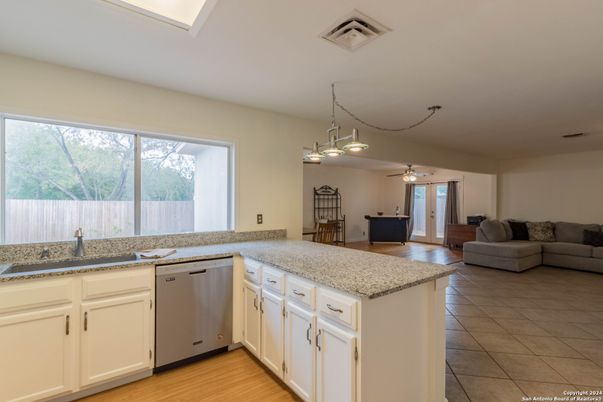 Dining room, Interior, Kitchen, Pendant Lights, Wood Texture Flooring