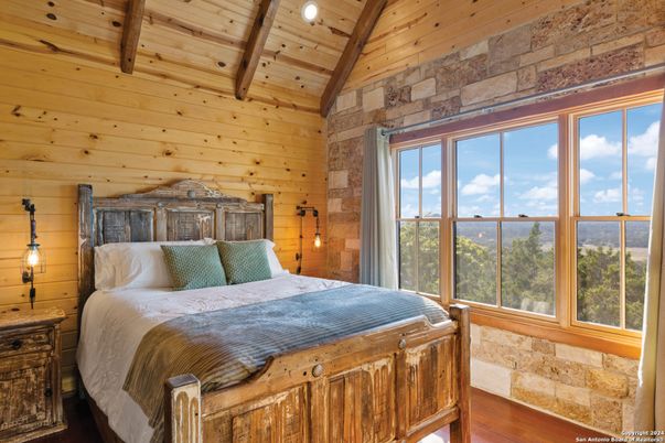 Bedroom, Interior, Stone Walls, Wooden Beams, Wooden Ceilings, Wood Texture Flooring, Wooden Walls