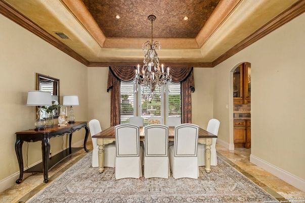Chandelier, Dining room, Interior, Recessed Lighting