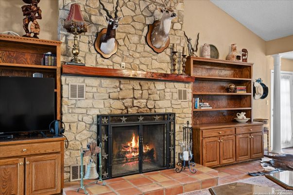 Fireplace, Interior, Stone Walls