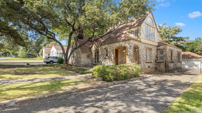 Exterior, Facade, Brick Facade, Tudor Revival