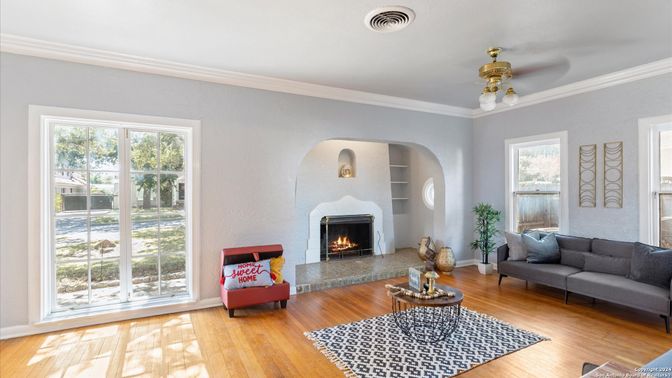 Fireplace, Interior, Living room, Wood Texture Flooring