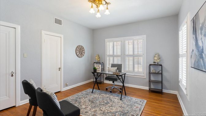 Home Office, Interior, Wood Texture Flooring