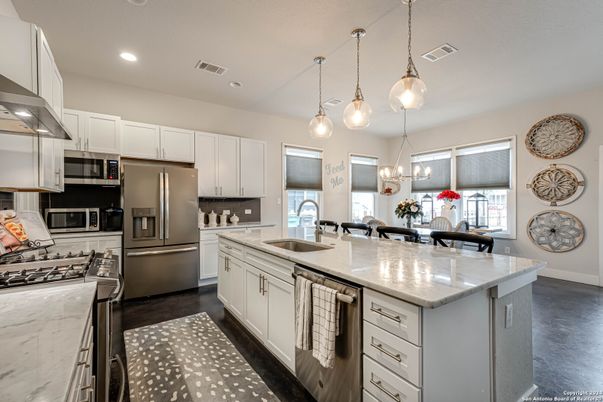 Interior, Kitchen, Pendant Lights, Recessed Lighting, Stainless Steel Appliances