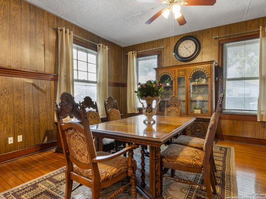 Dining room, Interior, Wood Texture Flooring, Wooden Walls