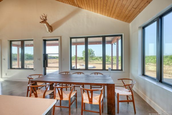 Dining room, Interior, Wooden Ceilings