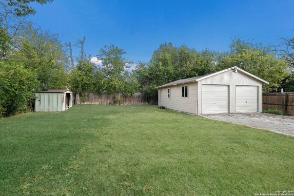 Backyard, Detached Garage, Exterior