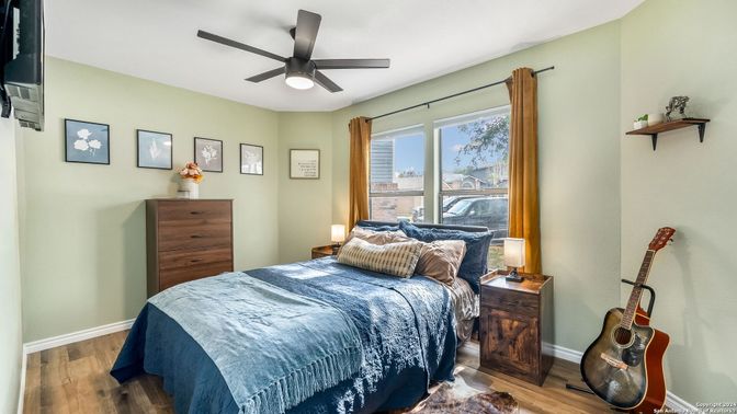 Bedroom, Interior, Wood Texture Flooring