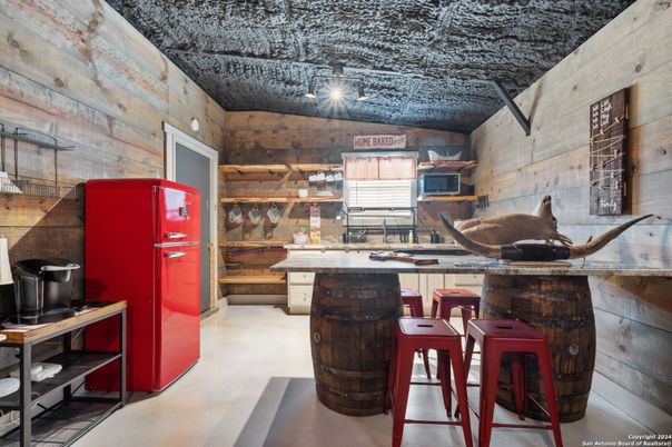 Interior, Kitchen, Stone Walls, Wooden Walls