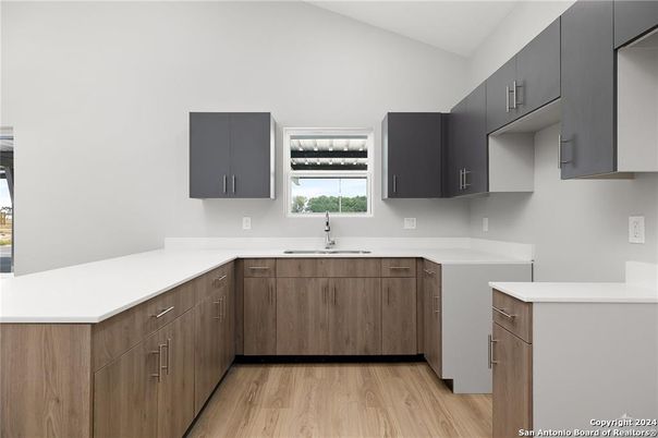 Interior, Kitchen, Wood Texture Flooring