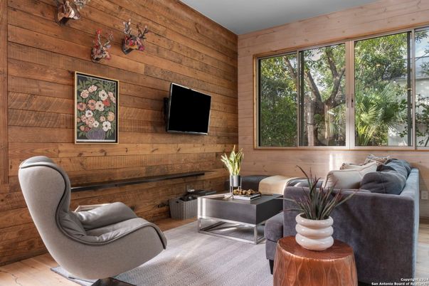 Interior, Living room, Wood Texture Flooring, Wooden Walls
