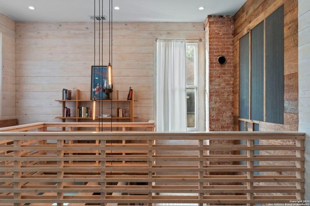 Interior, Recessed Lighting, Stone Walls, Wooden Walls