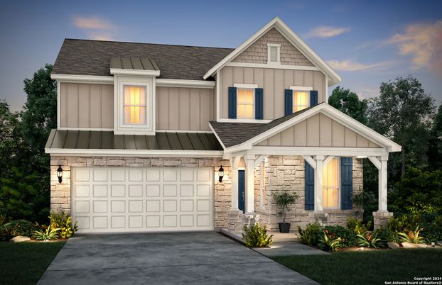 Attached, Exterior, Facade, Farmhouse