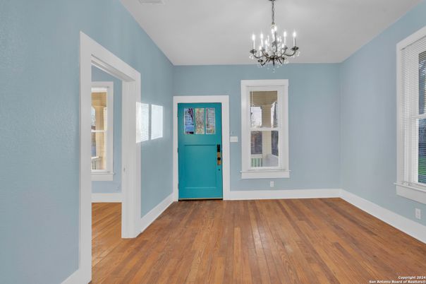 Chandelier, Empty room, Interior, Wood Texture Flooring