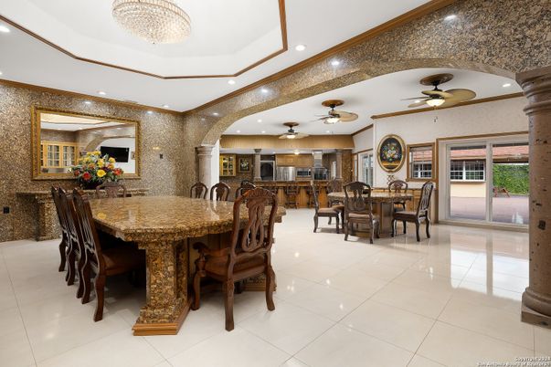 Dining room, Interior, Kitchen, Recessed Lighting