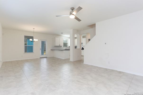 Chandelier, Empty room, Interior, Kitchen, Pendant Lights