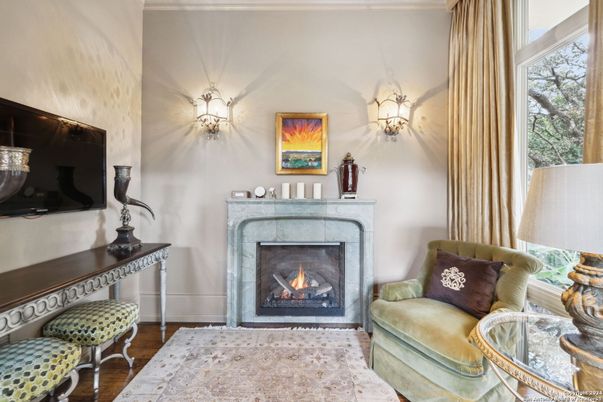 Fireplace, Interior, Wood Texture Flooring
