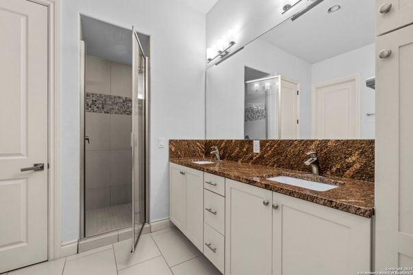 Bathroom, Dual Sink Vanities, Glass Shower, Interior