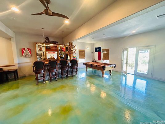 Billiard Table, Game Room, Interior, Pendant Lights, Recessed Lighting