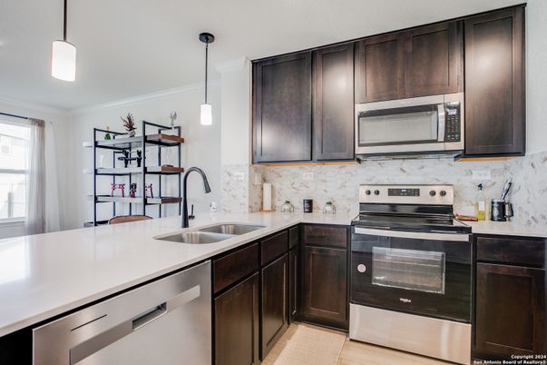Interior, Kitchen, Pendant Lights, Stainless Steel Appliances