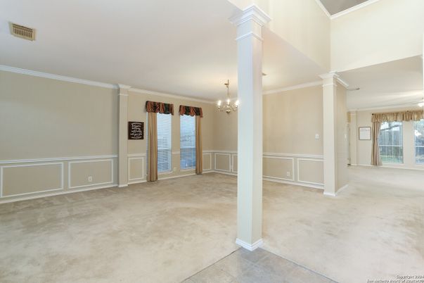 Chandelier, Empty room, Interior