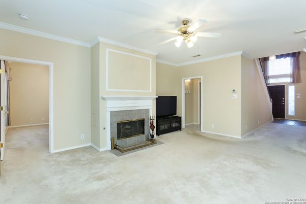 Empty room, Fireplace, Interior